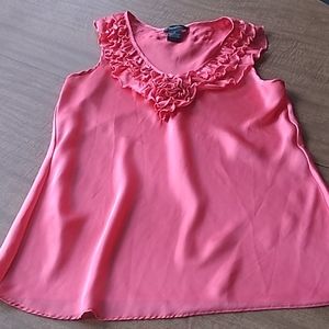 Ladies polyester peach blouse
